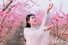 菏泽一乡镇10余名女干部身着汉服畅游中华福桃园图片