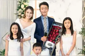 佟大为一家五口摘草莓，大女儿五官精致气质好图片