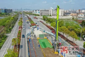 杭州中环柯桥段首根桩基顺利开钻 打开“融杭”通道图片