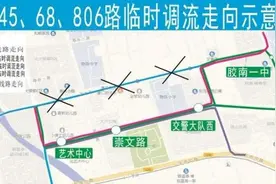 青岛西海岸公交45路、68路和806路4月6日起临时调整图片