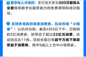 支付宝七项举措力撑服务业：500万线下门店今年完成数字化图片