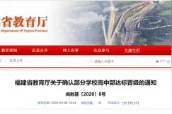 福建省这些学校高中部达标晋级，有你的母校吗？图片