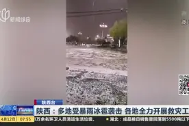 陕西多地受暴雨冰雹袭击，商南内涝，部分区域冰雹直径达3-4厘米视频封面