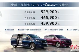 别克GL8 Avenir艾维亚家族上市售价45.99万元～52.99万元图片