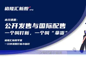 视频公开课 | 1分钟弄懂国际配售与公开发售的秘密图片