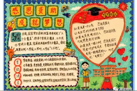 全是一等奖！“感恩资助·助梦飞翔”湖南中小学生手抄报比赛作品展示图片
