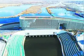 黄河恢复向河北雄安等地生态补水图片