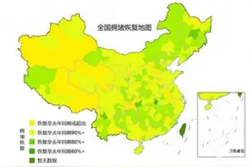 全国一季度“拥堵地图”出炉：济南位居“榜首”，近7成城市恢复拥堵图片