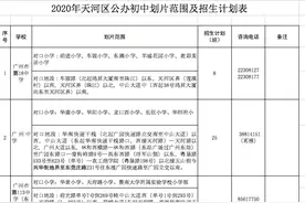 广州天河区“小升初”划片范围出炉图片