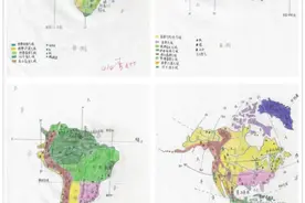 给地理学习加点“色彩”—民附陵水分校高一学子的地图手绘图片