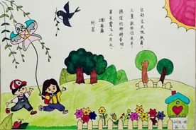 淄博市淄川区实验小学南校区：“诗配画”描绘美丽春天图片