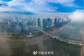 福州：云海翻涌，江潮澎湃图片