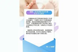 福建：生育津贴发放天数不少于128天图片
