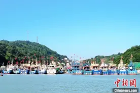 休渔在即 浙江洞头东沙渔港百艘渔船提前返港图片