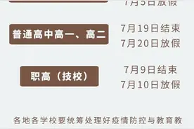 宁波中小学暑假放假时间定了！小学及初一、初二7月5日放假图片