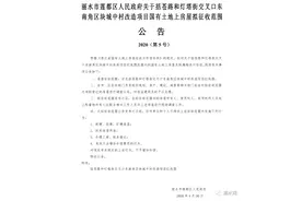 丽水市区城中村改造：9处国有土地上房屋拟征收范围公告发布图片