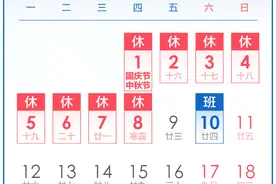 今年只剩8天假？这些人还能多休一个小长假图片