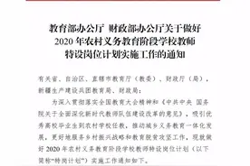 不要求教师资格证！2020年全国计划招特岗教师105000名！图片
