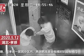 惊魂！两熊孩子扒停电梯后被卡，一人仅靠头部支撑…这事家长必须重视图片