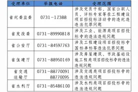湖南省纪委监委、省公安厅等6单位公布举报电话图片