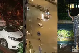 贵阳遭暴雨冰雹袭击，多区出现7级大风，有车辆被吹翻视频封面