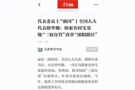代表委员上“强国”丨全国人大代表徐华勤：探索农村宅基地“三权分置”改革“溧阳路径”图片
