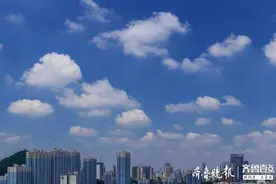 蓝蓝的天空白云朵朵，这样的济南真是太美了图片