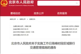 6月1日起北京恢复机动车尾号限行图片