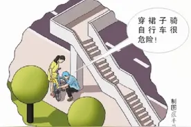 女子裙摆卷入自行车轴 外卖小哥伸出援手｜爱心厦门图片