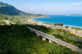 美极！全球首条环岛高铁，在中国图片