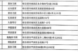 哈市公布第六批校外培训机构黑名单 华图教育领航教育等20家上黑榜图片