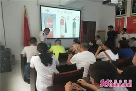 淄博张店区马尚镇尚文苑社区：组织开展沿街商铺消防安全培训图片