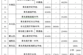 超银、新世纪、青大附中等青岛民办学校收费标准调整图片