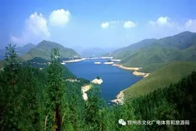 广西浦北小江水库，水平如镜像无边泳池还有万只白鹤翩翩起舞图片