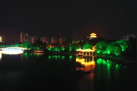 德州平原：灯光璀璨 夜景美如画图片