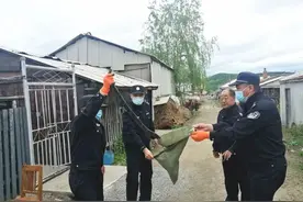 一条蛇“赖”在居民家不走 民警几番较量抓获后放生图片