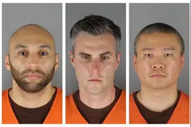 美国弗洛伊德案另外3名涉事警察出庭受审，法官开出100万美元无条件保释金图片