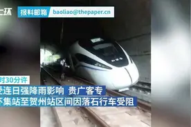 贵广客专列车因落石行车受阻，铁路部门：暂无人员伤亡图片