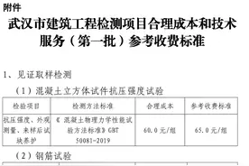 武汉规范建筑工程检测收费参考标准，促进行业自律图片