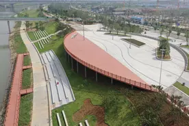 敢胜苑防洪大堤及滨河景观建设工程基本完成图片