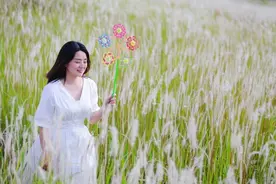 一袭白裙迎风飘图片