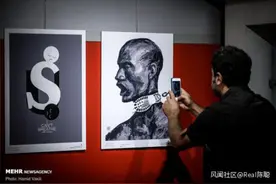 美国黑人之死热度持续，伊朗举办“我不能呼吸”漫画展图片