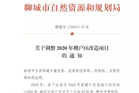 聊城2020年棚户区改造项目要调整，项目名单都在这里图片