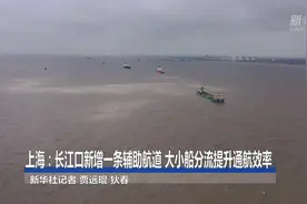 上海：长江口新增一条辅助航道 大小船分流提升通航效率视频封面