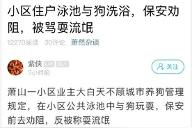 租客牵狗进景观泳池引热议，有新进展图片