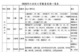 武汉这个区2020年小学对口划片出炉，有几所学校暂停招新生图片