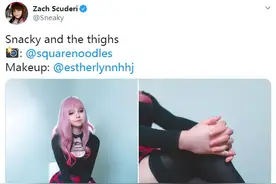 LOL女装大佬Sneaky新照欣赏 穿短裙黑丝秀美腿图片