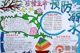东营市东营区实验中学开展“珍爱生命 预防溺水”黑板报手抄报比赛图片