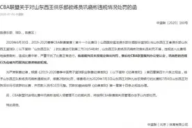 CBA开2罚单：巩晓彬和浙江总经理停赛2场罚款10万图片