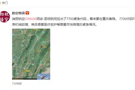 突发！西安至昆明一航班挂7700紧急代码，最终安全备降重庆图片